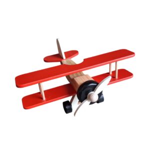 PA170vm - avião Bi-plano vermelho